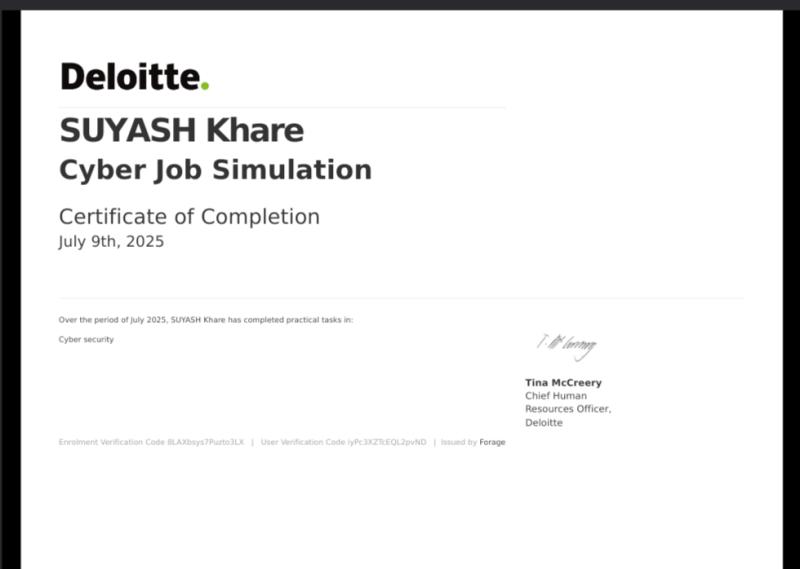 Deloitte - Cyber Job Simulation